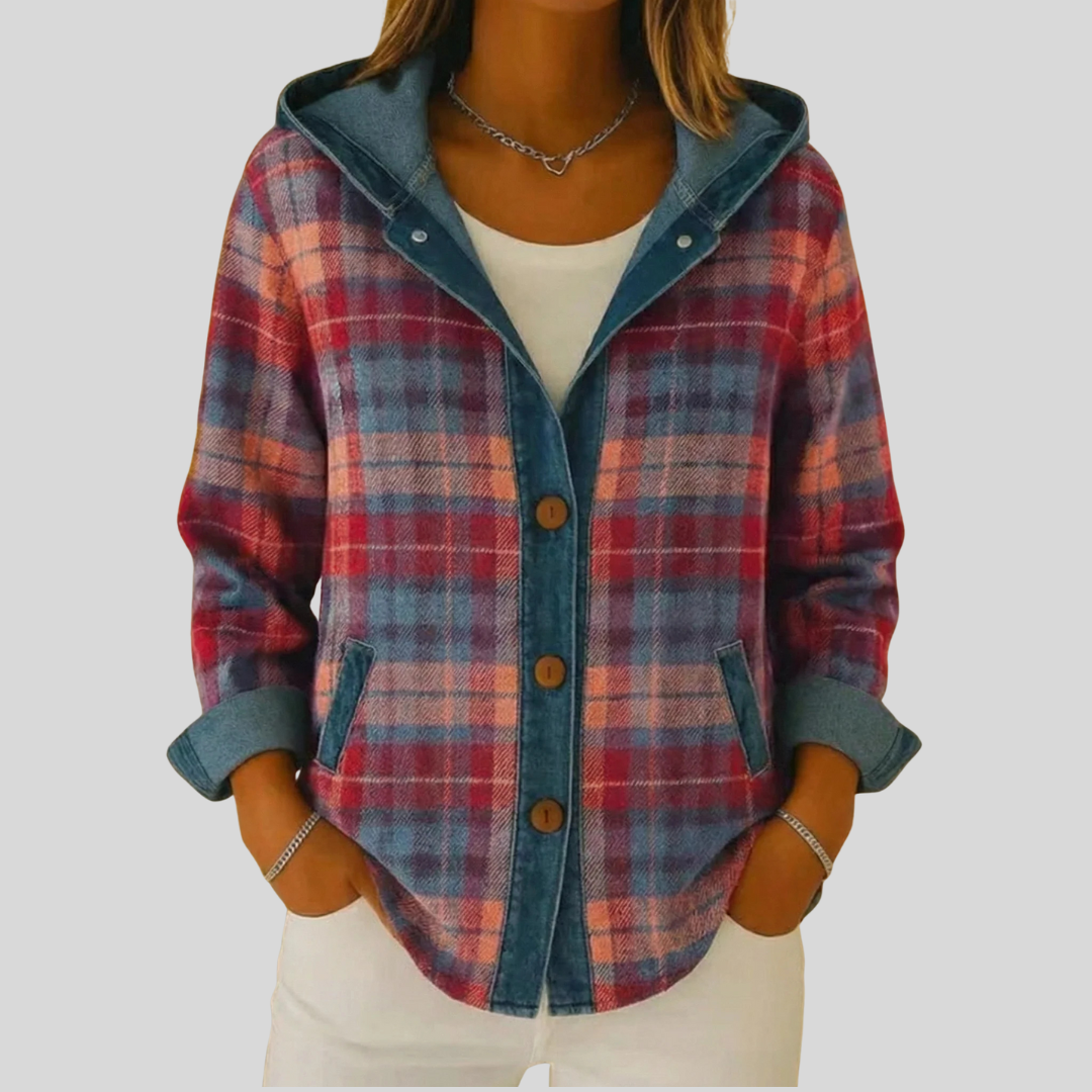 Reintje | Geruite Overshirt met Capuchon