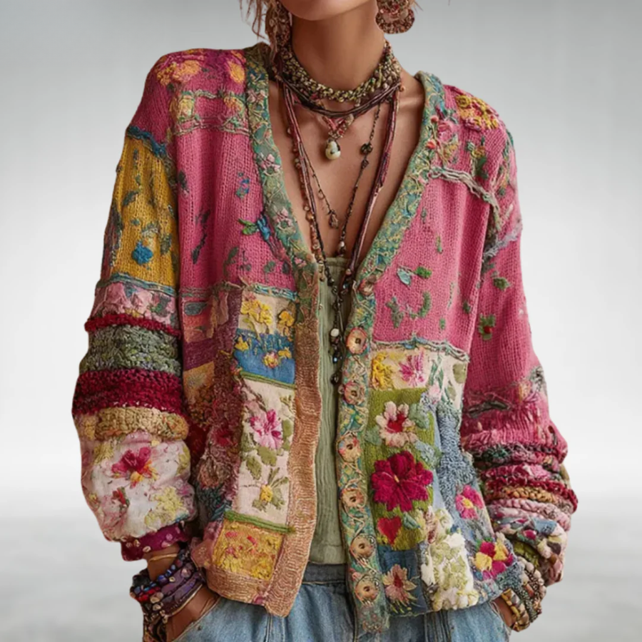 Nolda | Bloemrijk Boho Vest