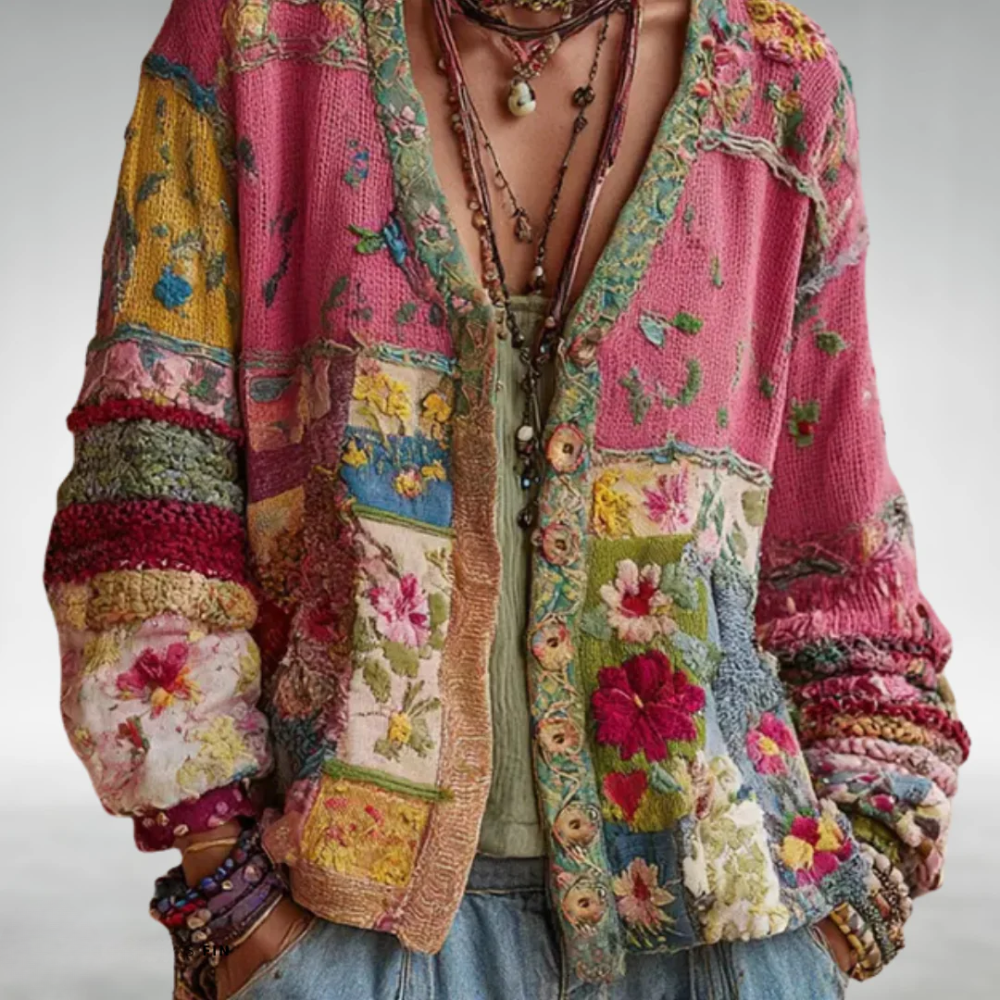 Nolda | Bloemrijk Boho Vest