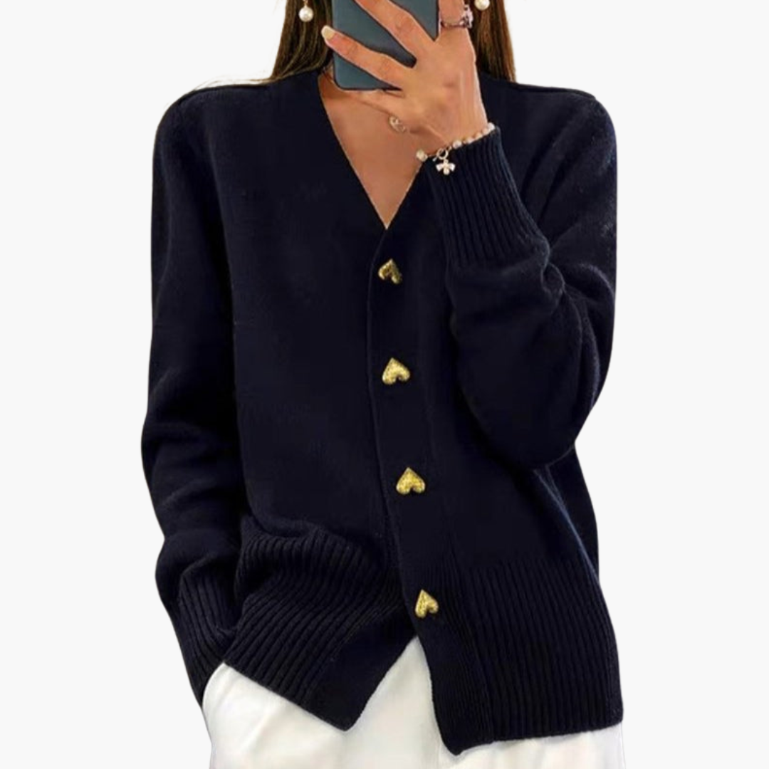 Wendela | Elegant Vest met Hartjesknopen