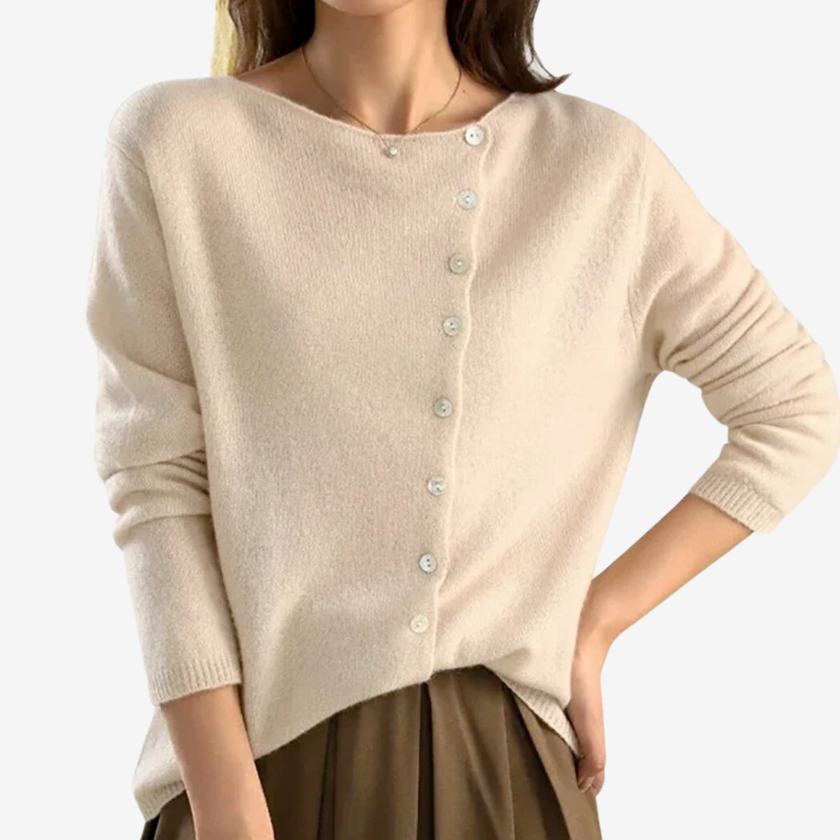 Minke | Verfijnd Vest met Knoopsluiting