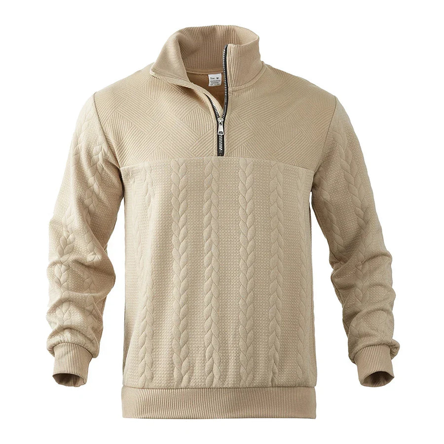 Mats | Gebreide Halfzip Herentrui