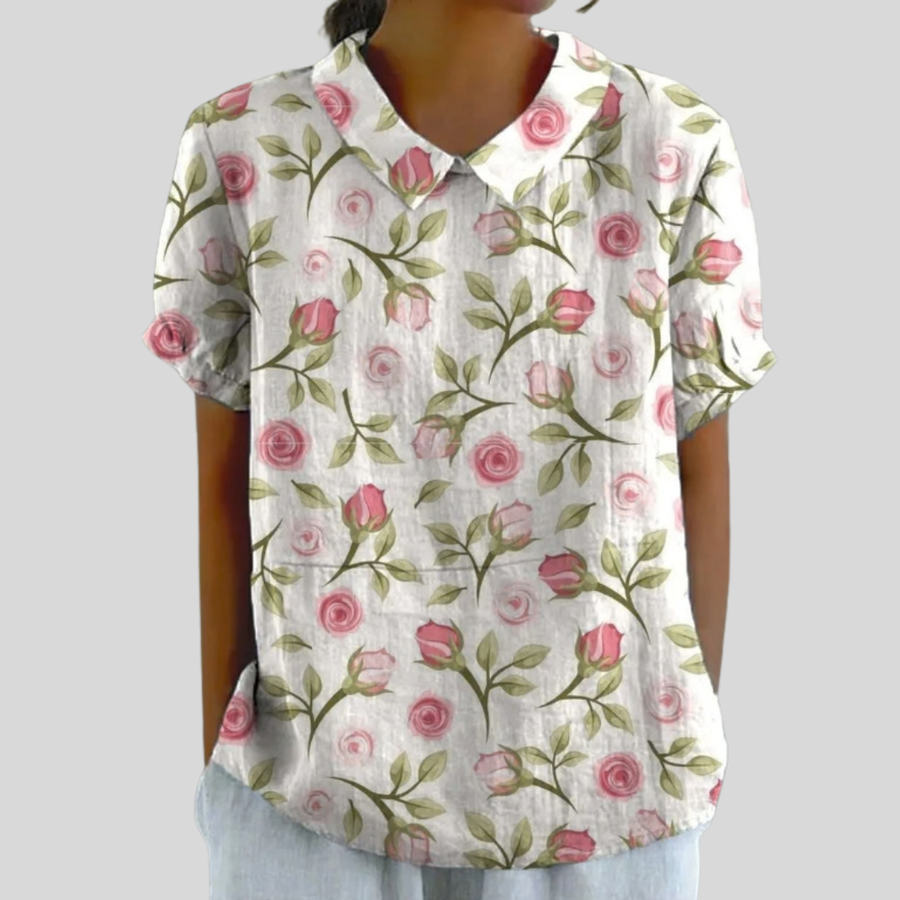 Wietske | Bloemige Kraagblouse