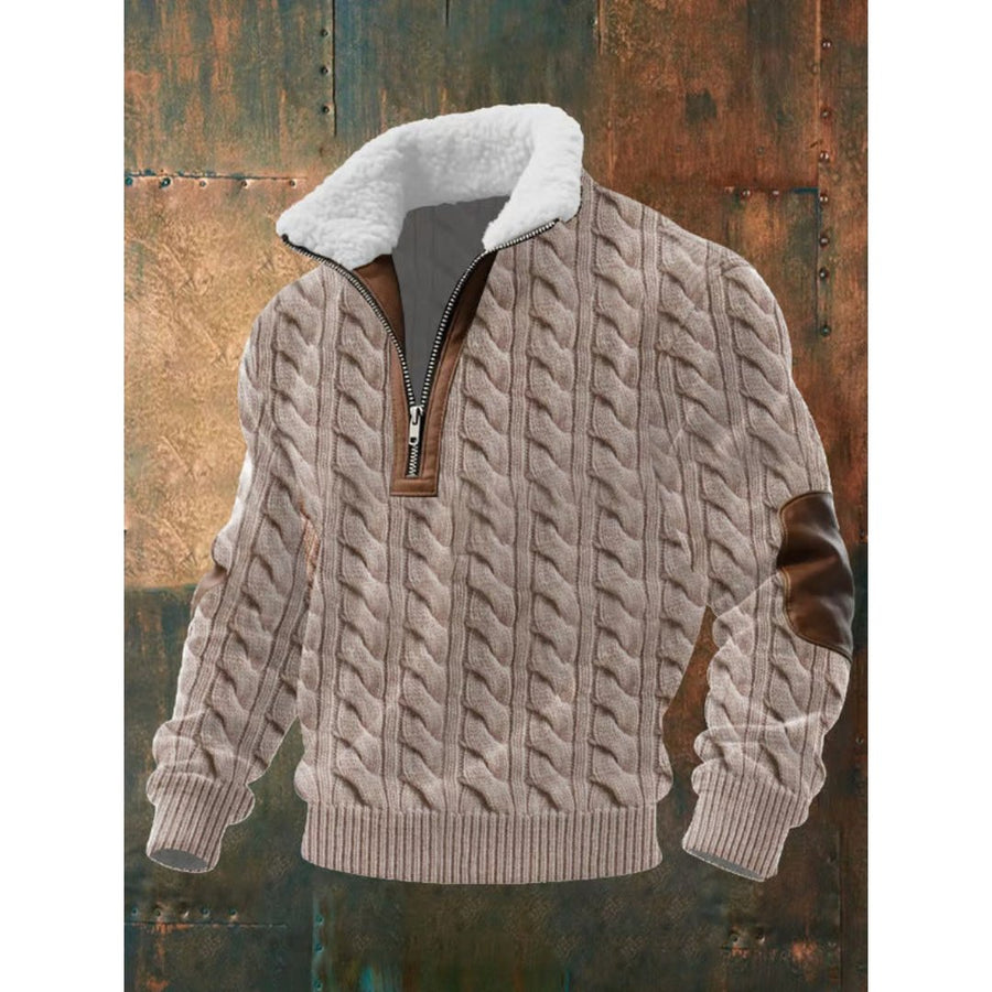FLORIS | HALF-ZIP TRUI MET SHERPA KRAAG