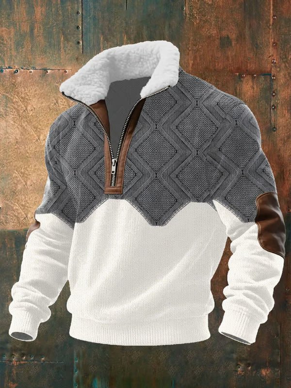 FLORIS | HALF-ZIP TRUI MET SHERPA KRAAG