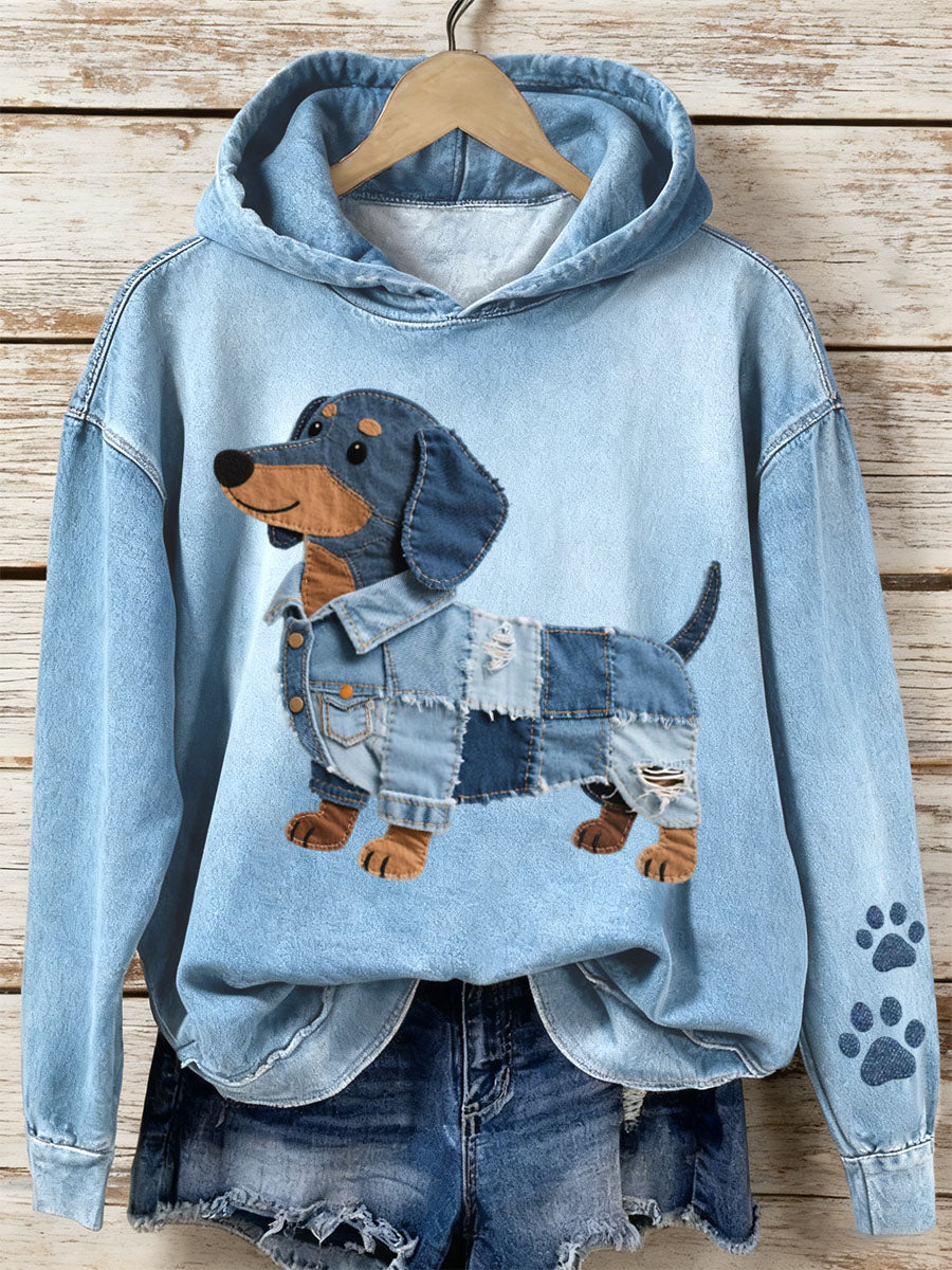 Joyce - Teckel Denim Hoodie