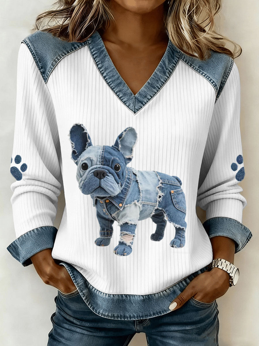 Dorothy - Franse Bulldog V-Hals