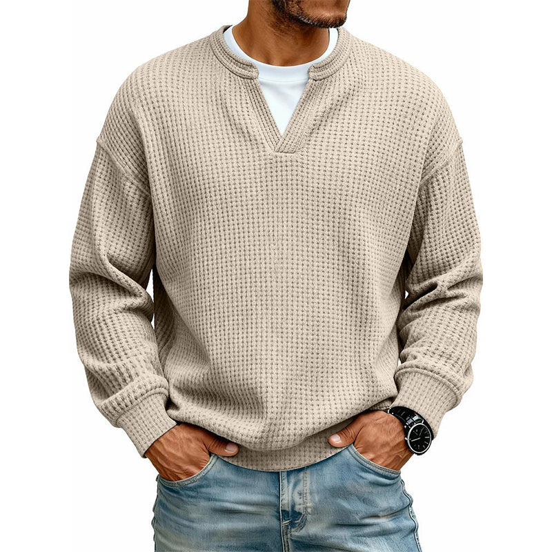 Bram | Comfortabele Longsleeve met Wafelstructuur