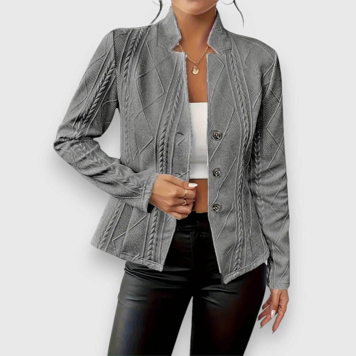 Famke | Verfijnd Getextureerd Vest