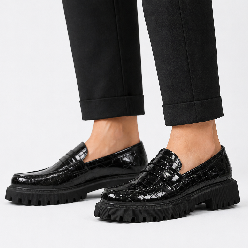 DELACROIX | Lakloafers met Gripzool Florence
