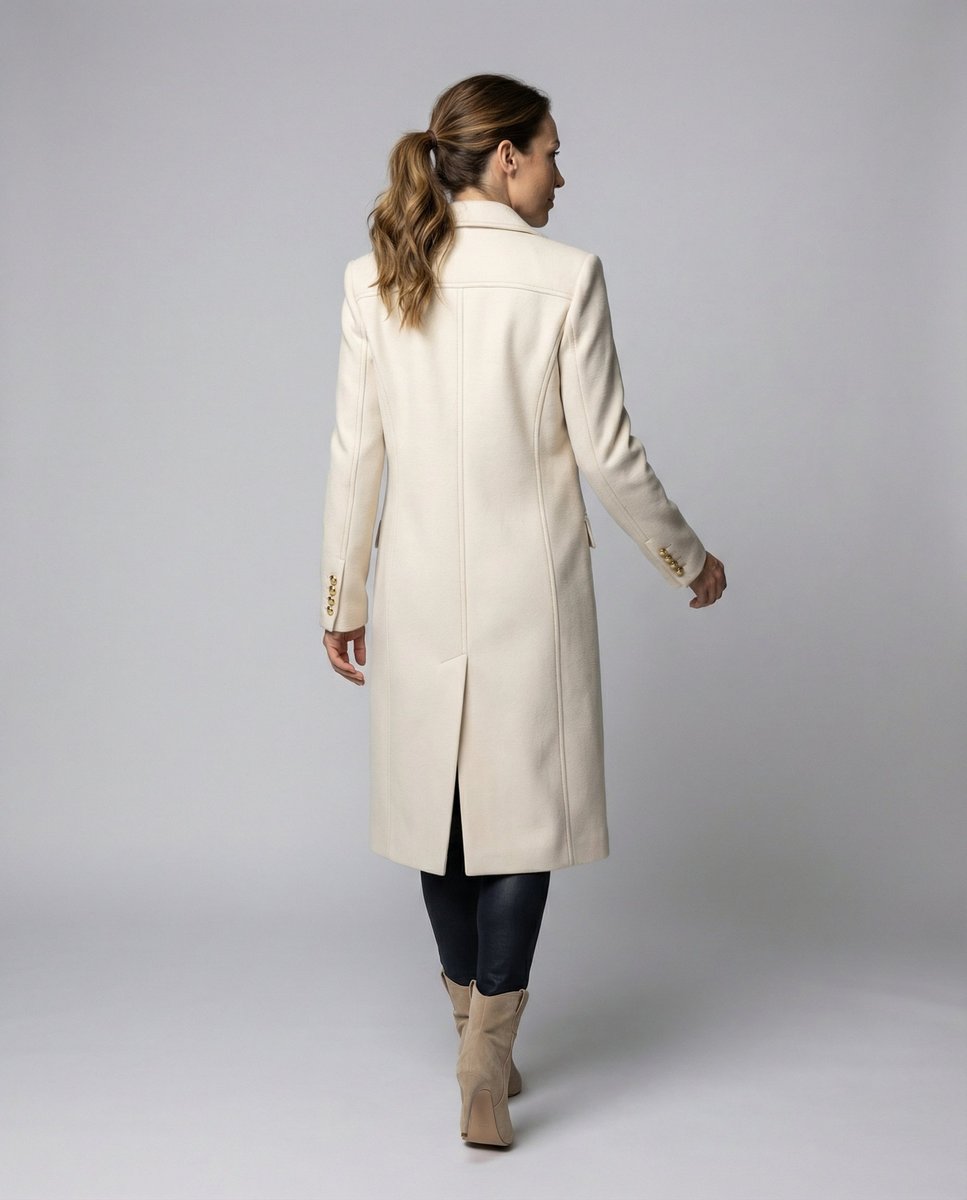 Silke | Elegante Dubbelrijige Lange Jas