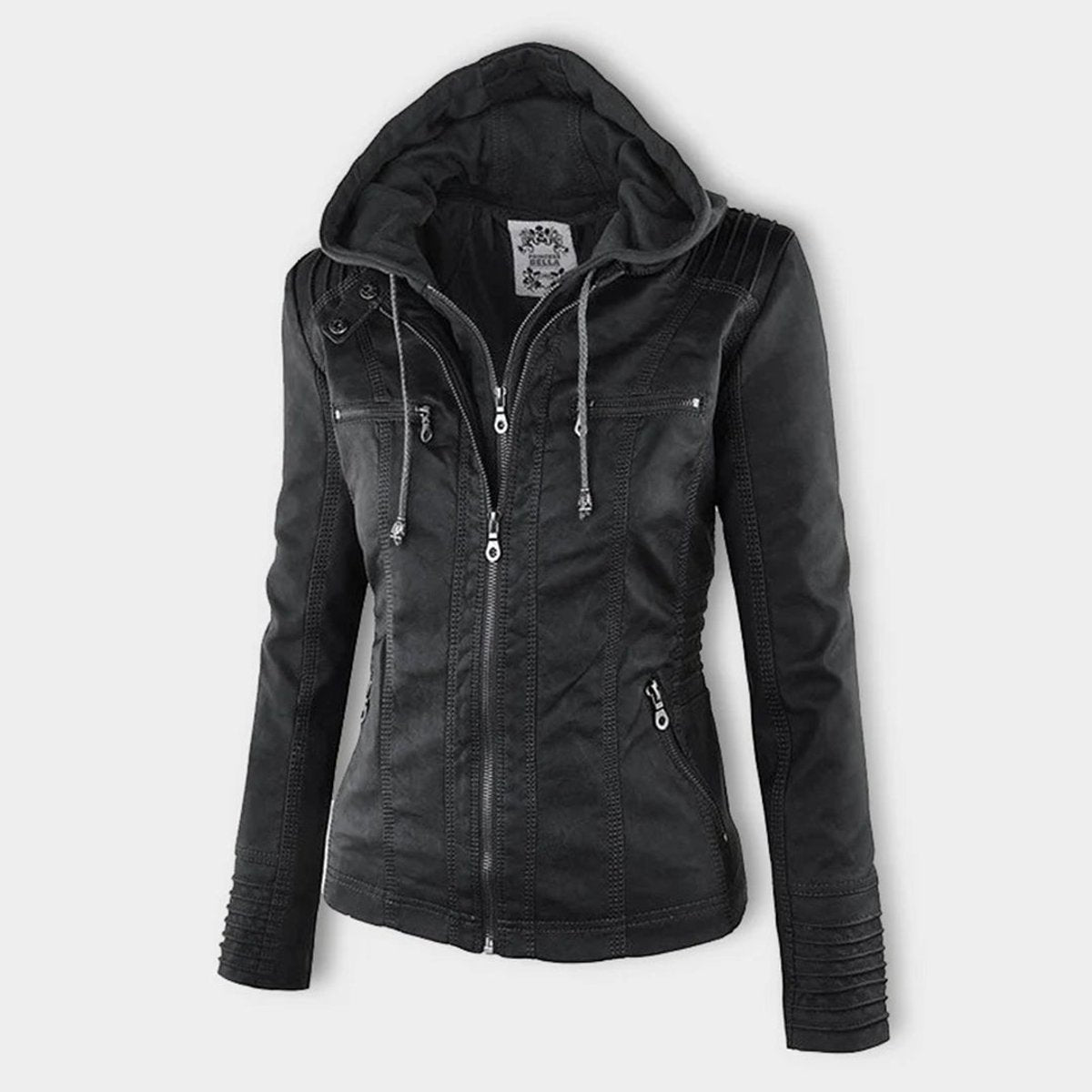 Cornelie | Stijlvol Bikerjack met Afneembare Capuchon
