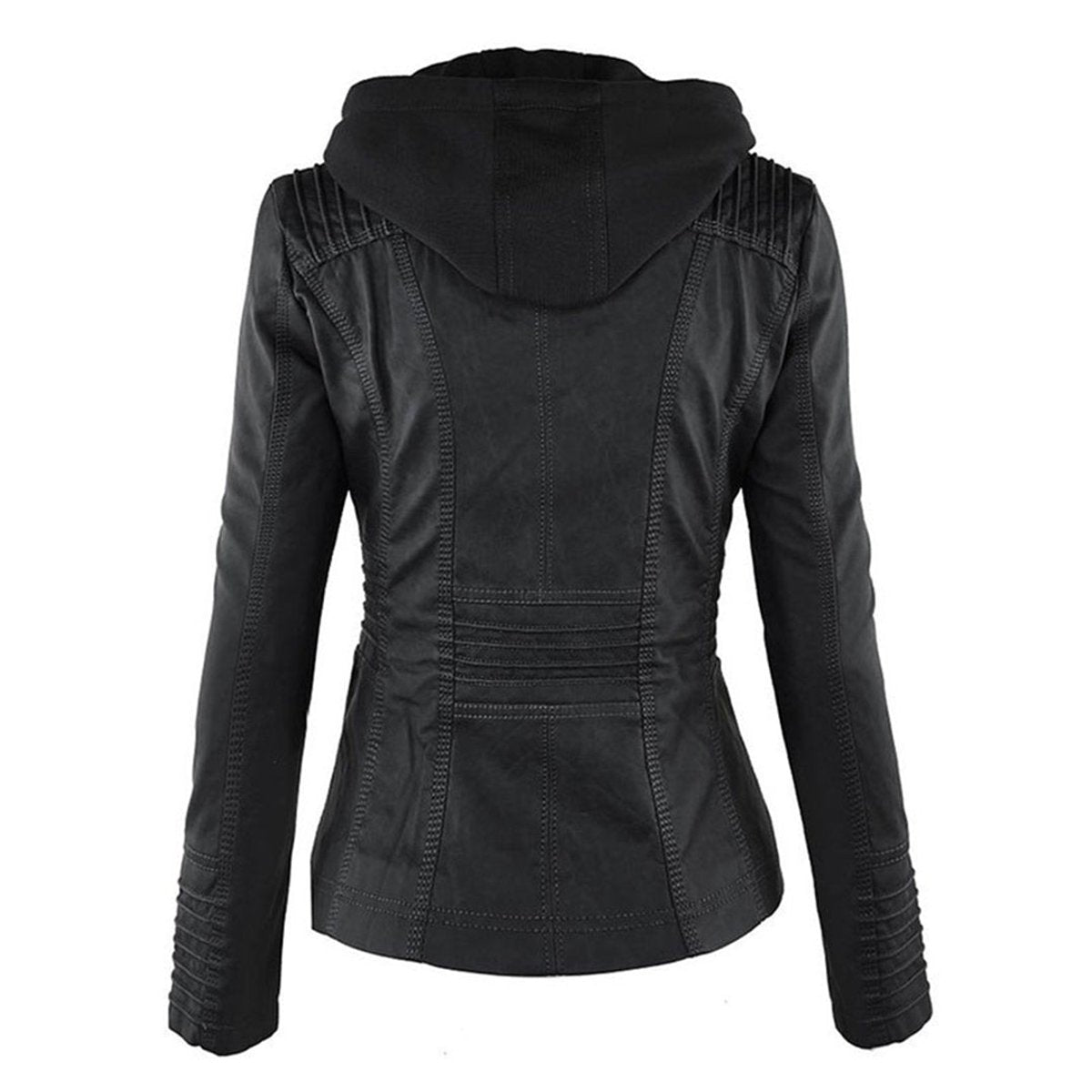 Cornelie | Stijlvol Bikerjack met Afneembare Capuchon