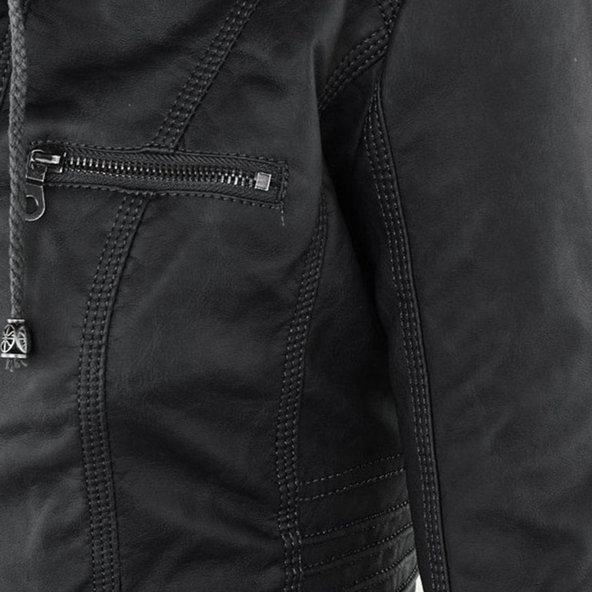 Cornelie | Stijlvol Bikerjack met Afneembare Capuchon