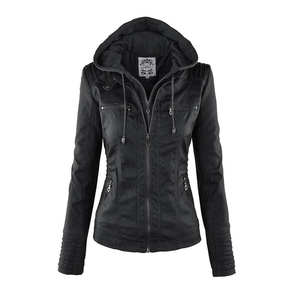 Cornelie | Stijlvol Bikerjack met Afneembare Capuchon