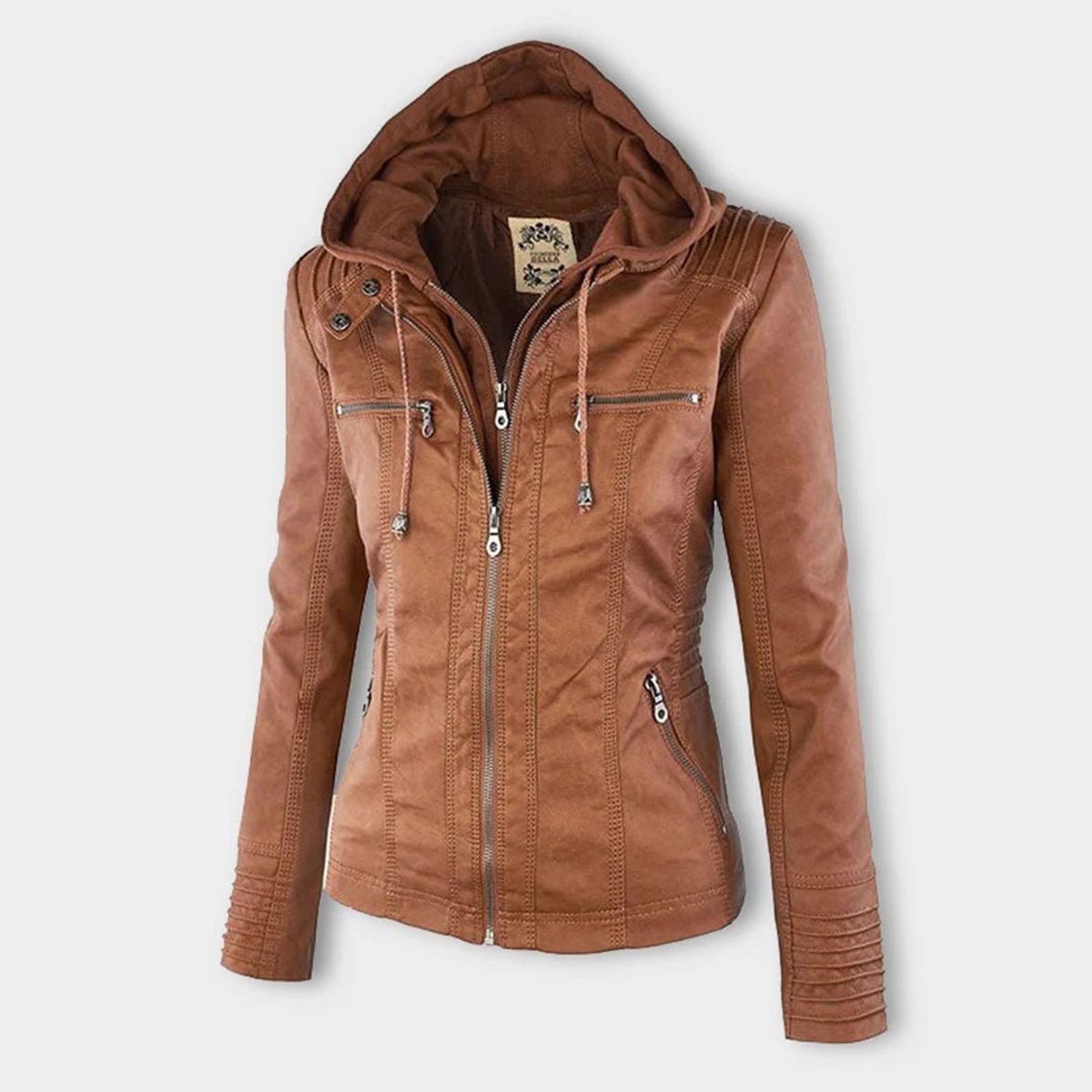 Cornelie | Stijlvol Bikerjack met Afneembare Capuchon