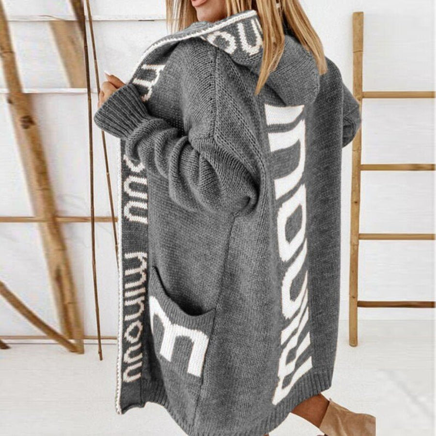 Julia | Gebreid Vest met Capuchon