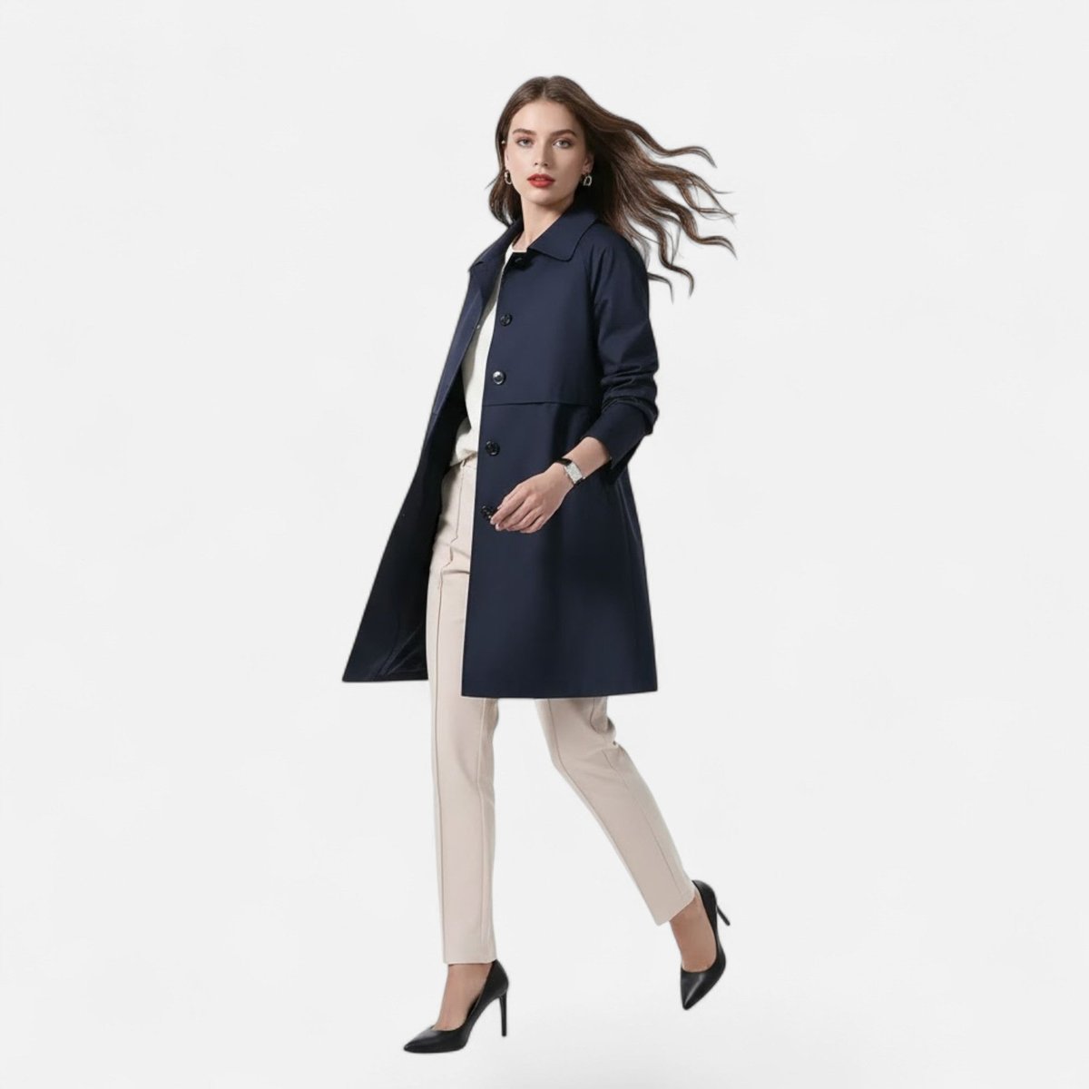 Roosmarie | Tijdloze Halflange Mantel