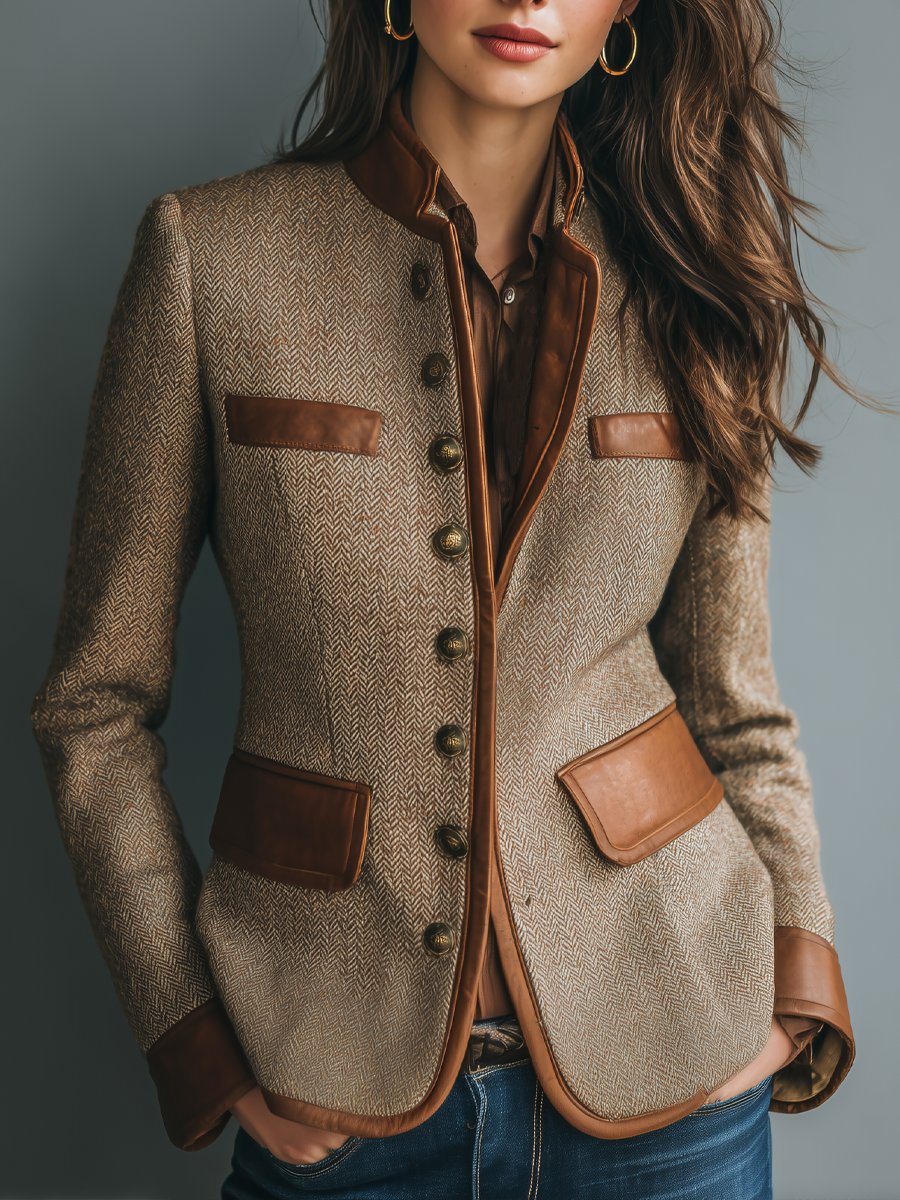 Anniek | Verfijnde Visgraat Blazer